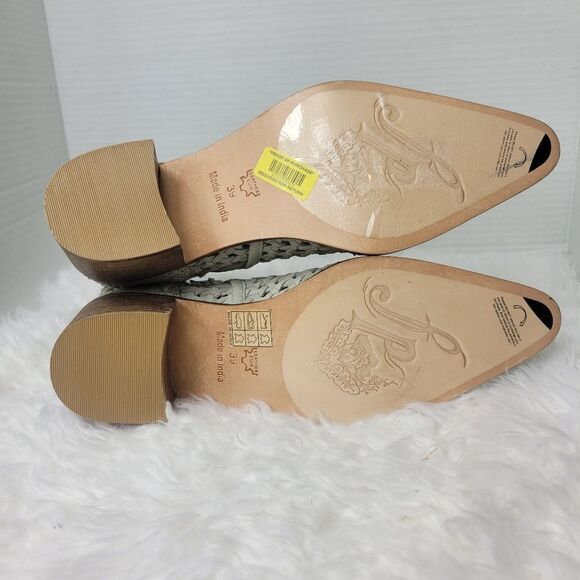 Free People In The Loop Woven Womens Bootie Size 8.5 Gray Leather Zip Boots - Picture 8 of 8